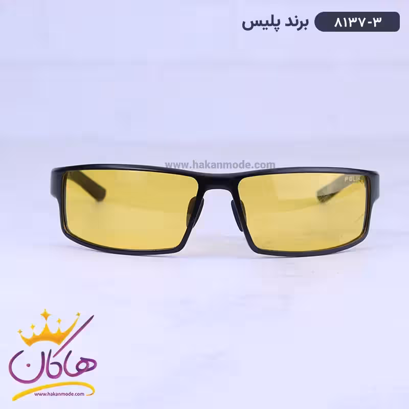 عینک آفتابی مردانه پلیس شیشه زرد 8137/3