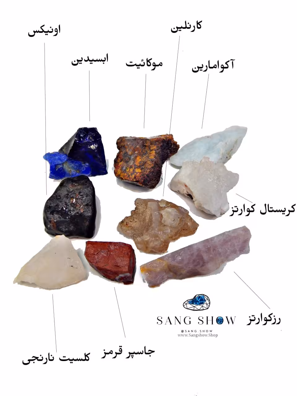 سنگ های 7 چاکرا محصول استثنایی و اصل و معدنی PACK47