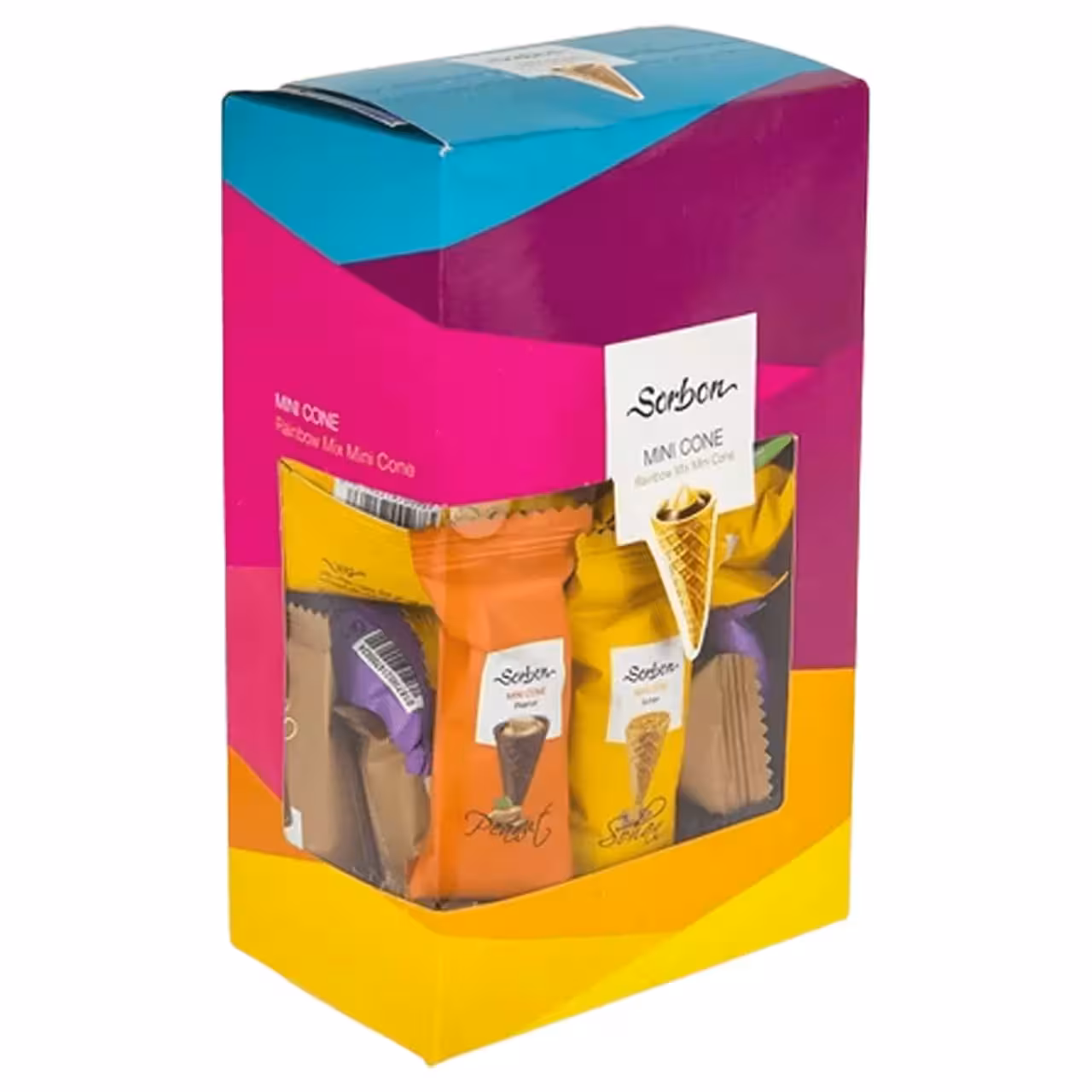 شکلات پذیرایی مخروطی سوربن مدل Rainbow Mix مقدار 350 گرم