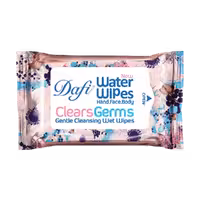 دستمال مرطوب پاک کننده دست و صورت آنتی باکتریال دافی بسته 12 عددی