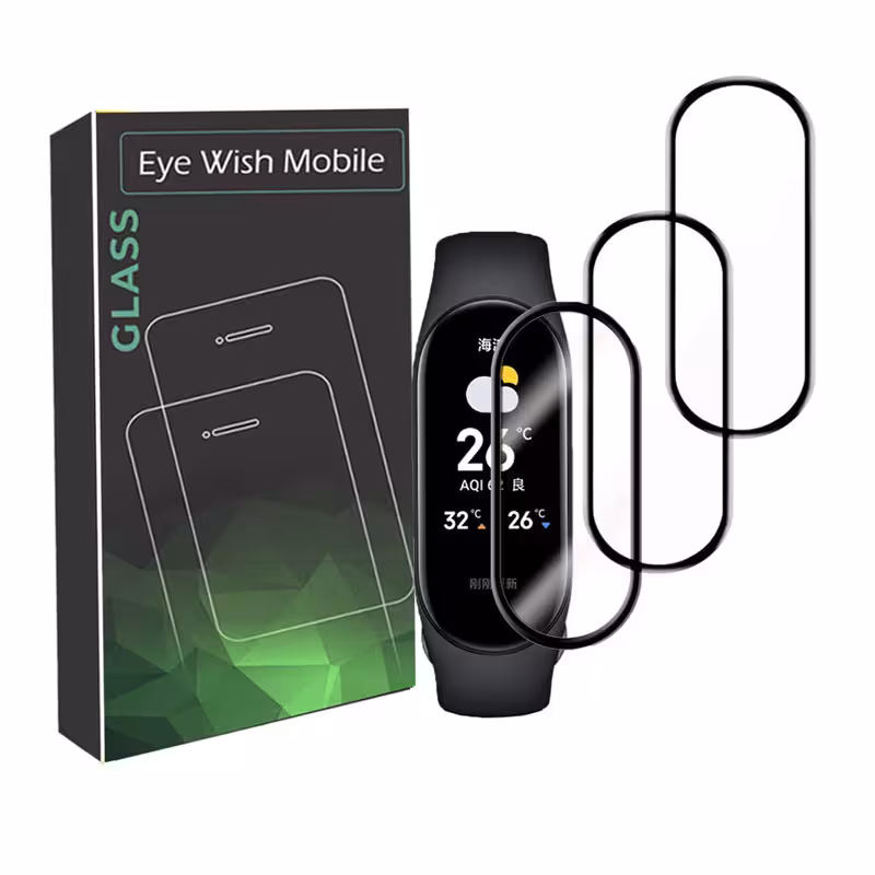 محافظ صفحه نمایش نانو آی ویش مدل PMMA مناسب برای ساعت هوشمند شیائومی Mi band 7 / 8 بسته سه عددی
