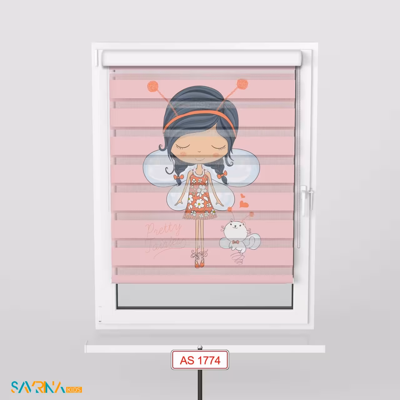 پرده زبرا بچگانه طرح فرشته کد AS1774