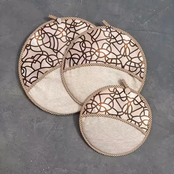 ست 3تایی دمکنی مخمل نگین - طرح 132