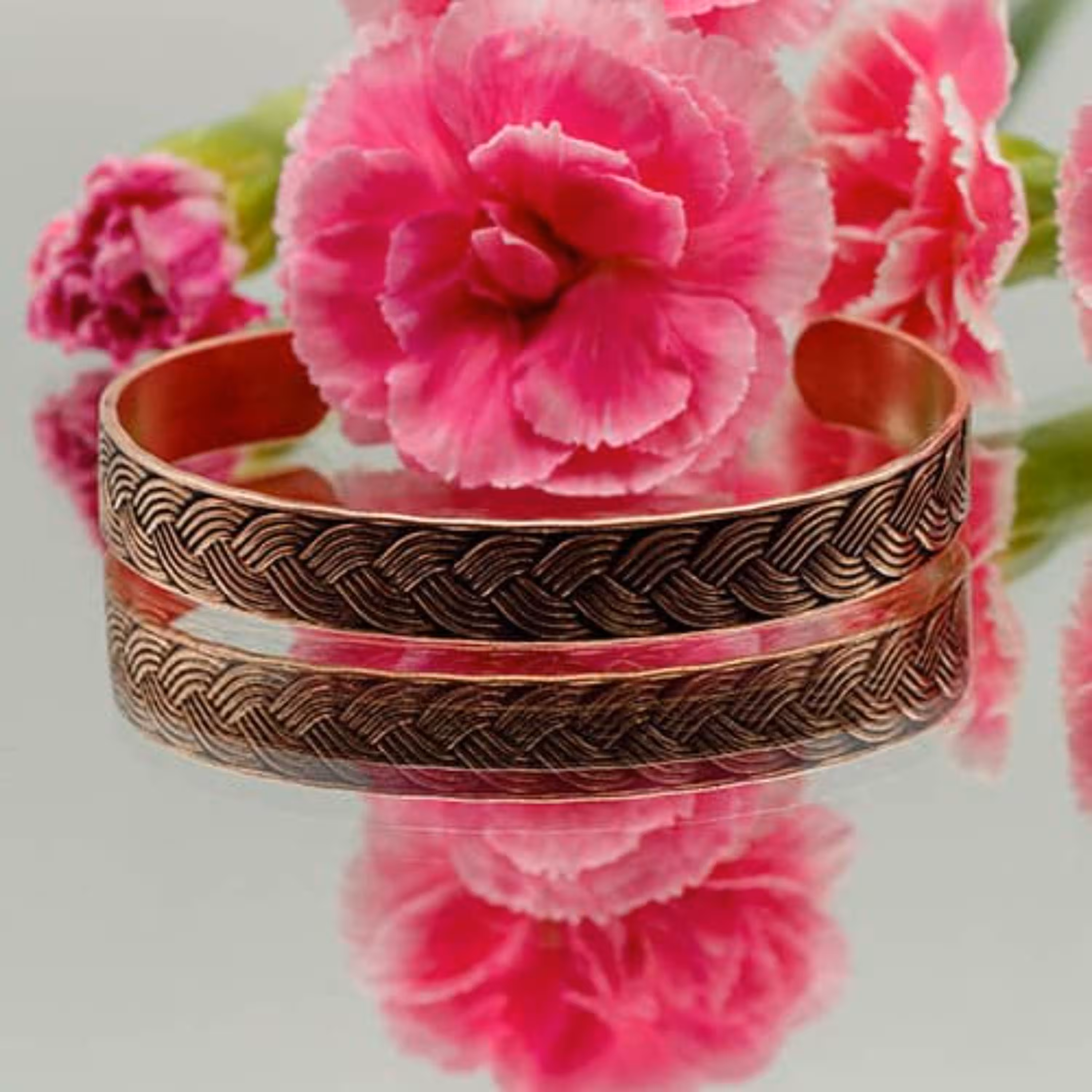 نیم ست مسی زنانه و دخترانه نخل قلم کد 343