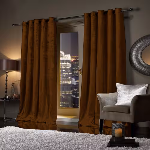 پرده مخمل کالیفرنیا قهوه ای