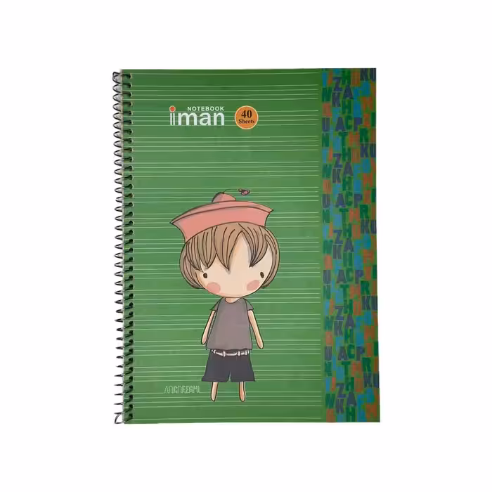 دفتر40برگ چهارخط ایمان کد8509