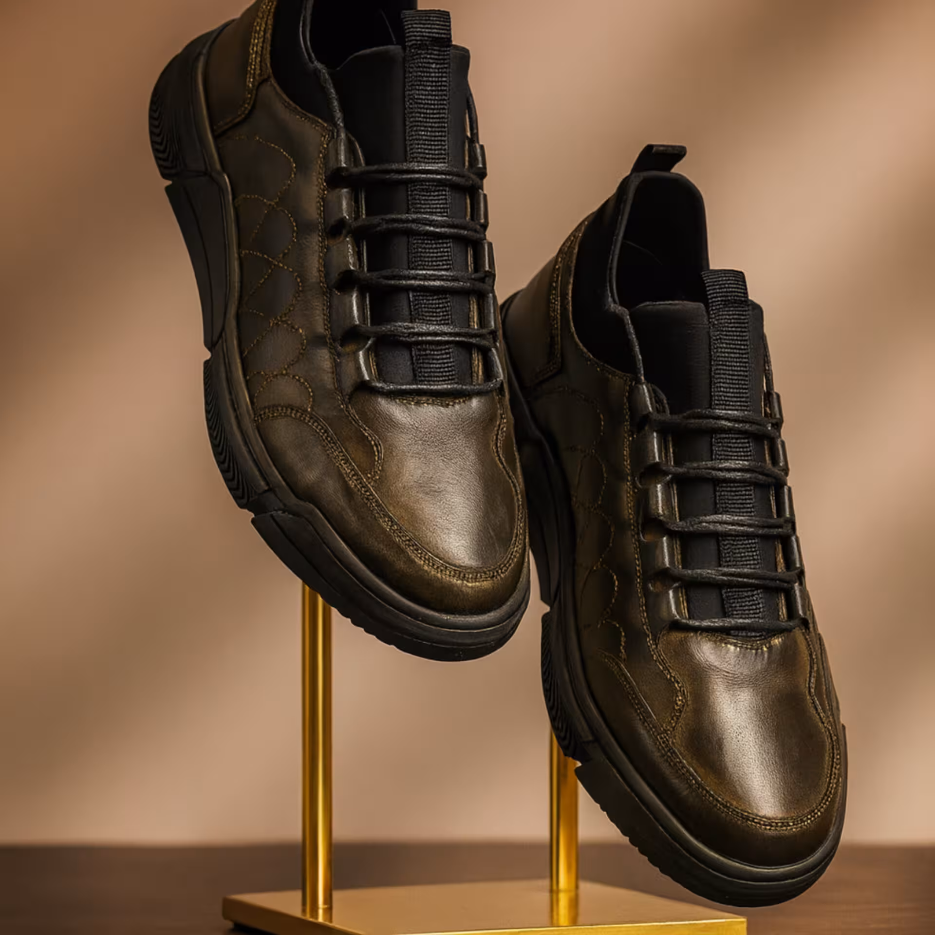 کفش چرم مردانه اسپرت کد SP204GN رنگ سبز