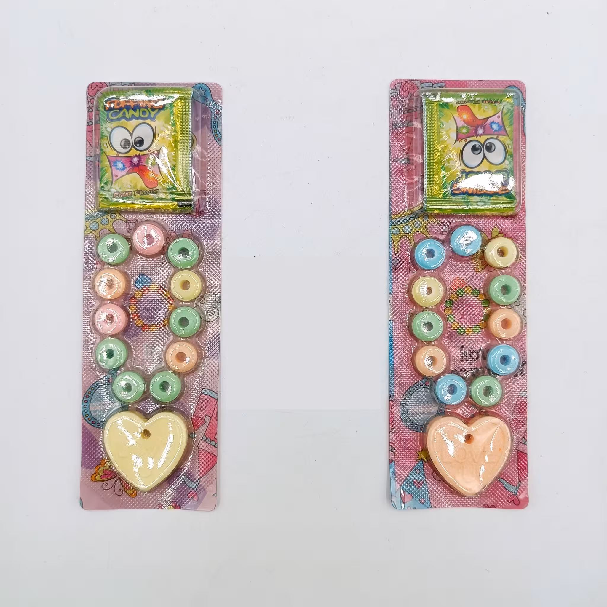 آبنبات طرح دستبند قلبی همراه پودر جرقه ای