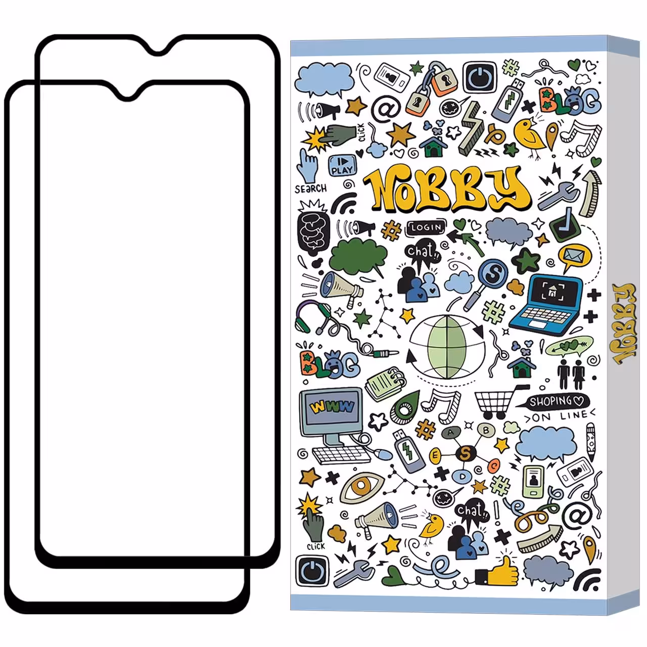 محافظ صفحه نمایش تمام صفحه مناسب برای گوشی موبایل سامسونگ Galaxy A04e پک 2 عددی