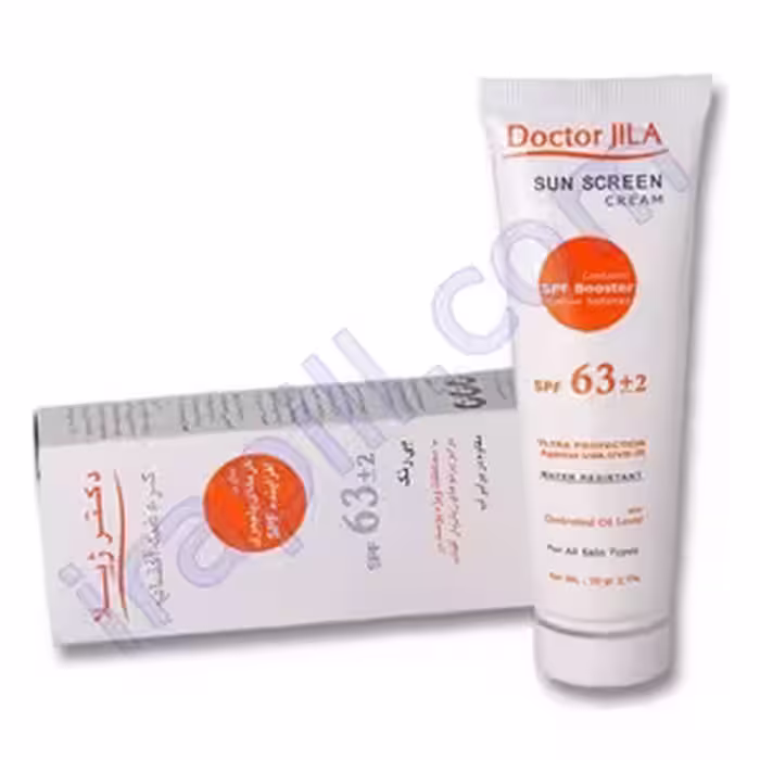 کرم ضد آفتاب  دکتر ژیلا SPF63 بی رنگ 50 گرم
