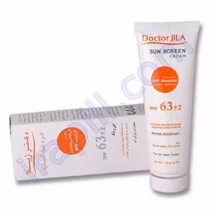 کرم ضد آفتاب  دکتر ژیلا SPF63 بی رنگ 50 گرم