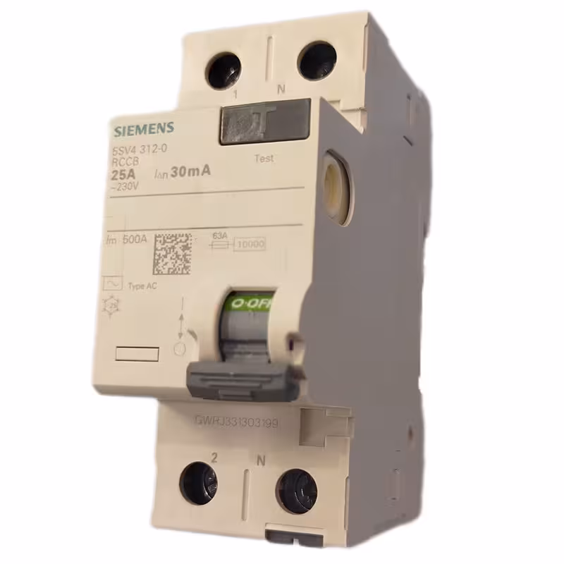 کلید محافظ جان دو پل 25 آمپر زیمنس مدل 5SV5612-6