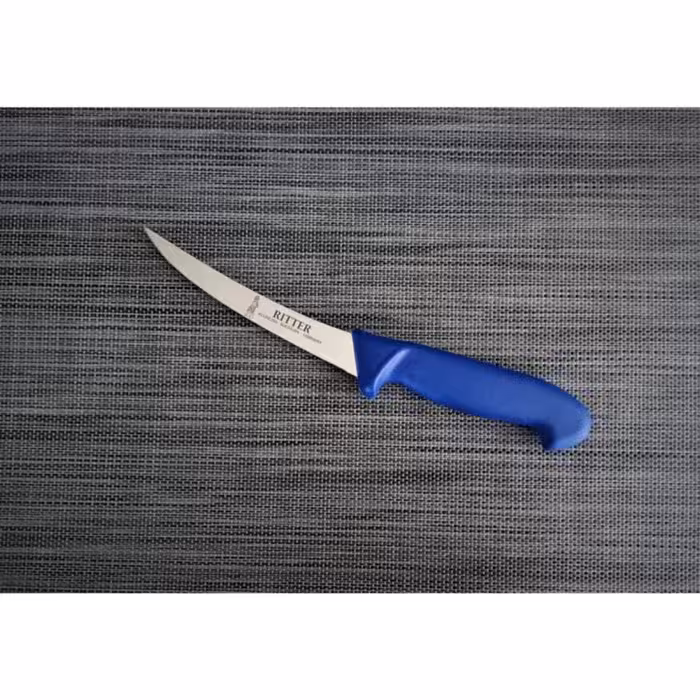 چاقوی قصابی زولینگن (Solingen) مدل Ritter با تیغه 15 سانتی‌متر و دسته آبی – ساخت آلمان