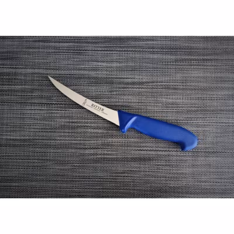 چاقوی قصابی زولینگن (Solingen) مدل Ritter با تیغه 15 سانتی‌متر و دسته آبی – ساخت آلمان