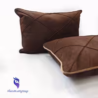 کاور پشتی مخمل لمسه دوزی شده زیپدار  همراه با آستر  قرارگیری الیاف(بدون الیاف)