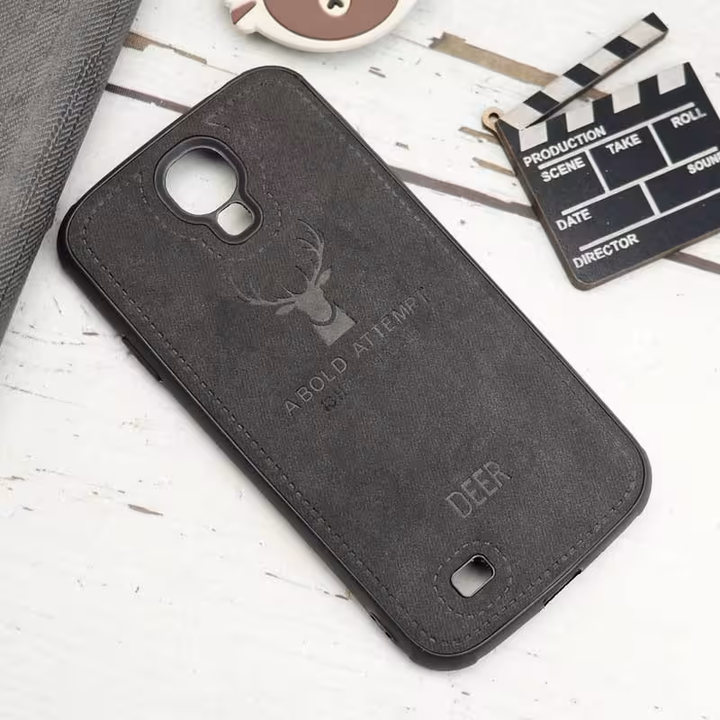 قاب چرمی طرح گوزن Samsung S4 - قهوه ای