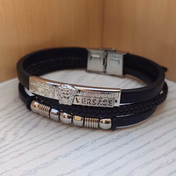 دستبند چرمی ورساچ اسپرت سه دور