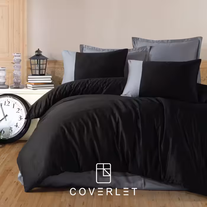 روتختی ساده مشکی و طوسی کاوری مدل Pure