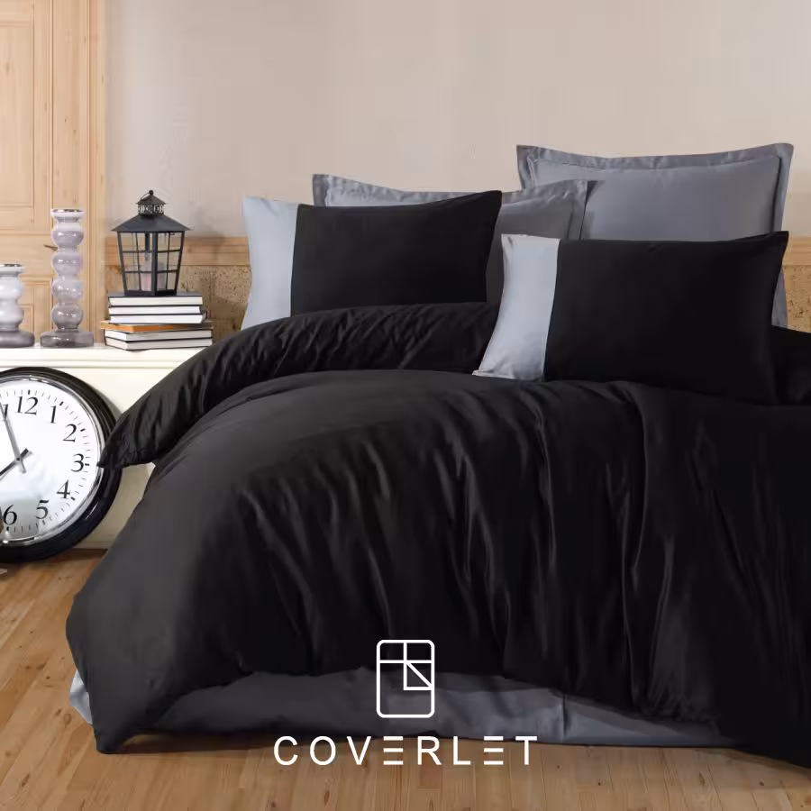 روتختی ساده مشکی و طوسی کاوری مدل Pure