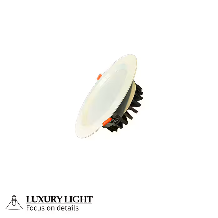 هالوژن سقفی توکار 7 وات - برش 75 میلیمتر - رویه 100 میلیمتر - مدل سایروس مناسب سقف کناف