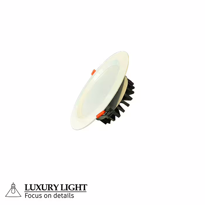 هالوژن سقفی توکار 7 وات - برش 75 میلیمتر - رویه 100 میلیمتر - مدل سایروس مناسب سقف کناف