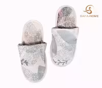 دمپایی حوله ای پودایران مدل ماهور صورتی