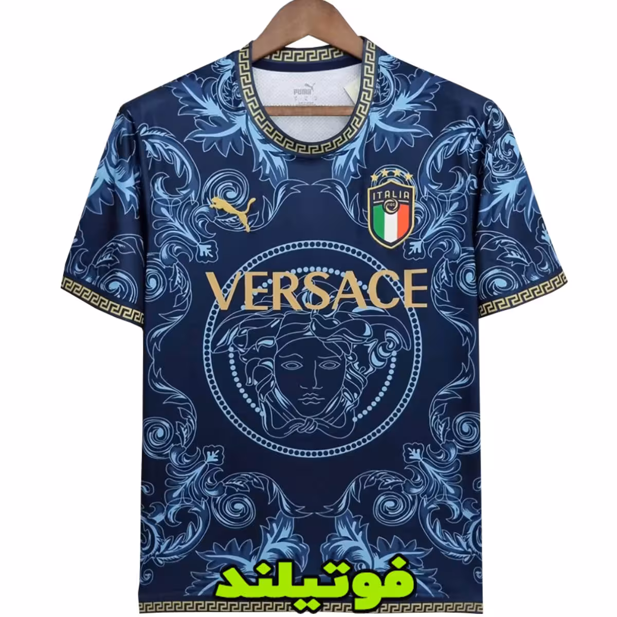 لباس ورساچه ایتالیا 2024 آبی