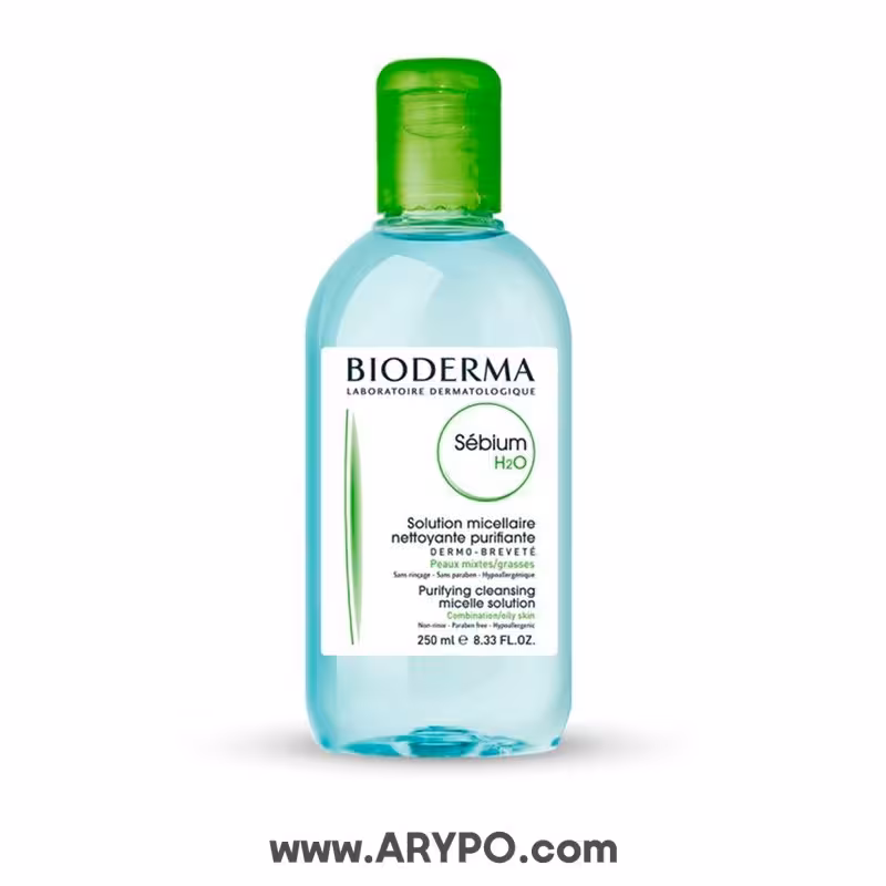 محلول پاک کننده آرایش صورت بایودرما مدل Sebium H2O حجم 250 میل