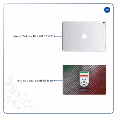 برچسب پوششی ماهوت مدل Iran-National-Football-Team مناسب برای تبلت اپل iPad Pro 10.5 2017 A1701