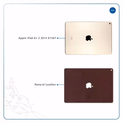 برچسب پوششی ماهوت مدل Natural-Leather مناسب برای تبلت اپل iPad Air 2 2014 A1567