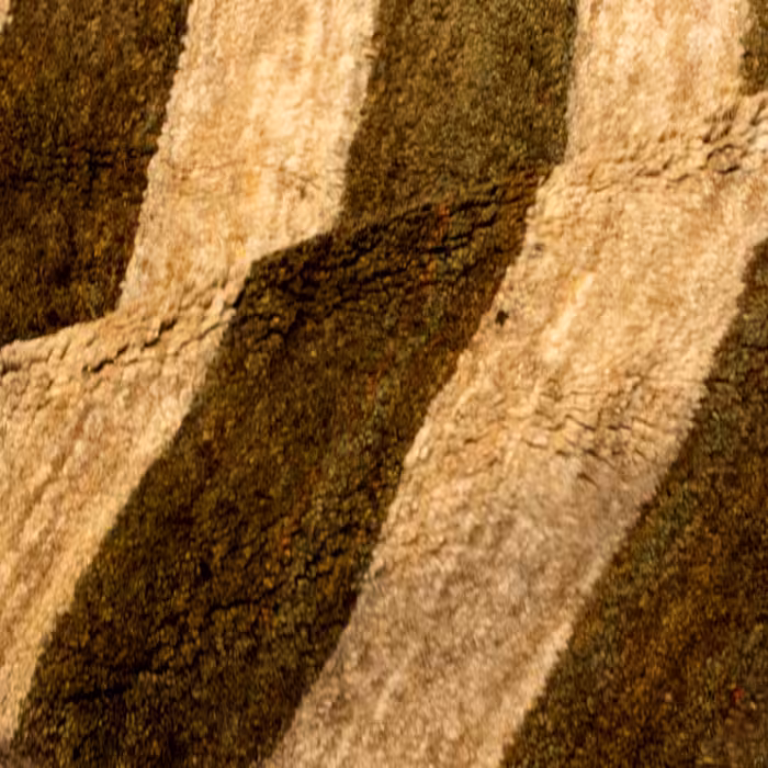 گبه دستباف یک و نیم متری فرش چمن رخ مدل مدرن کد 261344 