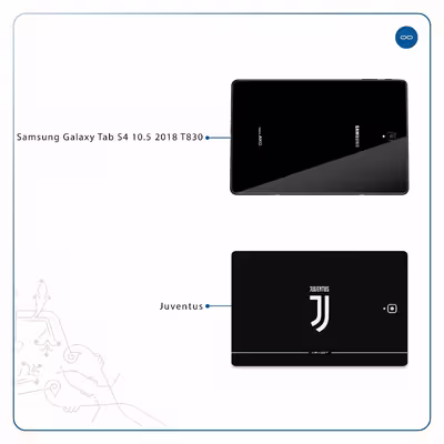 برچسب پوششی ماهوت مدل Juventus مناسب برای تبلت سامسونگ Galaxy Tab S4 10.5 2018 T830