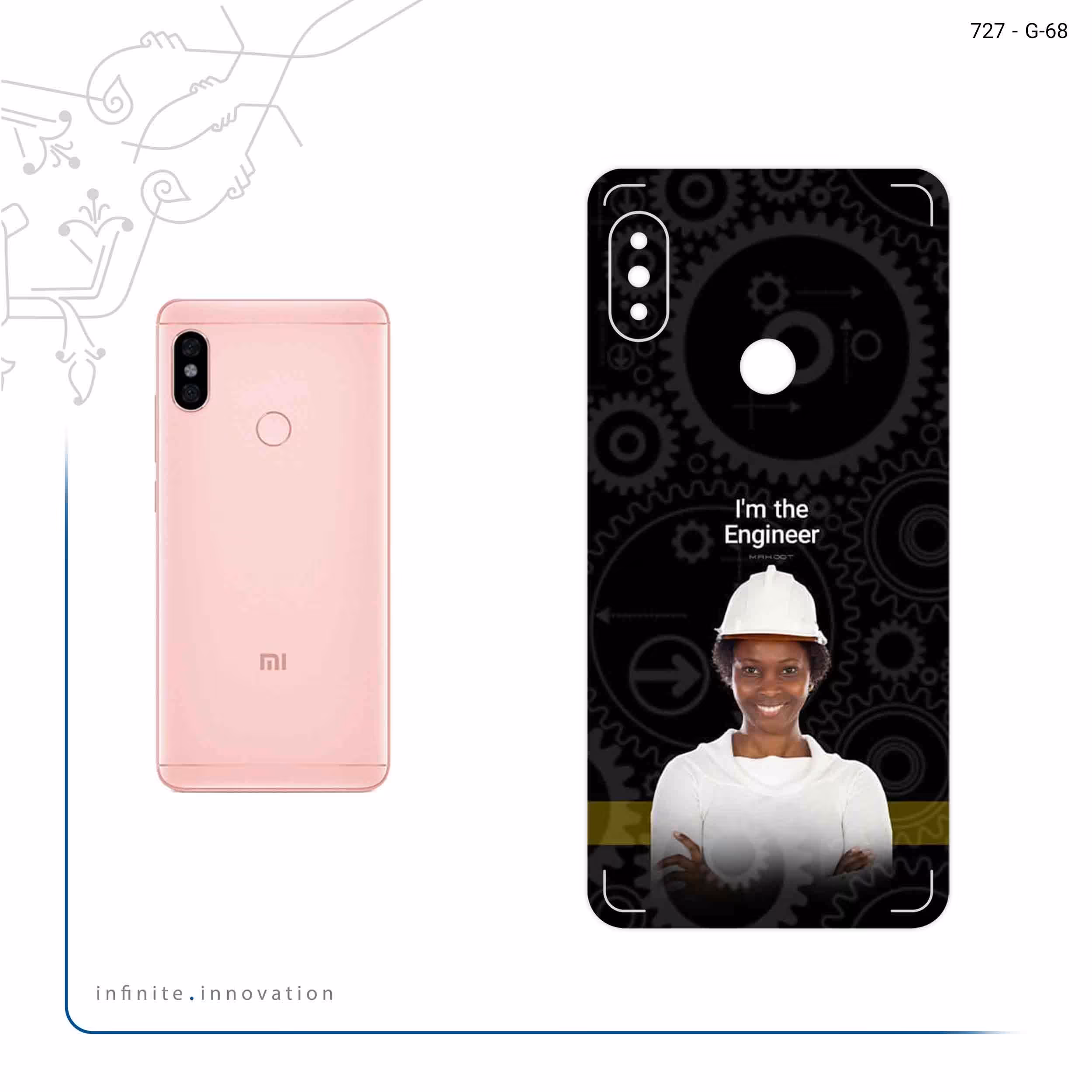 برچسب پوششی ماهوت مدل Engineer مناسب برای گوشی موبایل شیائومی Redmi Note 5 Pro