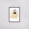 تابلو مدل دکوراتیو مینیمال طرح دخترانه کد 2711