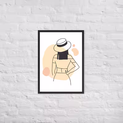 تابلو مدل دکوراتیو مینیمال طرح دخترانه کد 2711