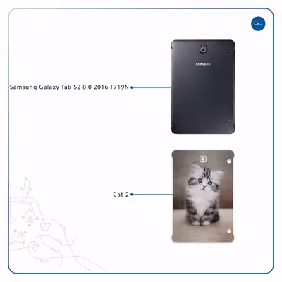 برچسب پوششی ماهوت مدل Cat-2 مناسب برای تبلت سامسونگ Galaxy Tab S2 8.0 2016 T719N