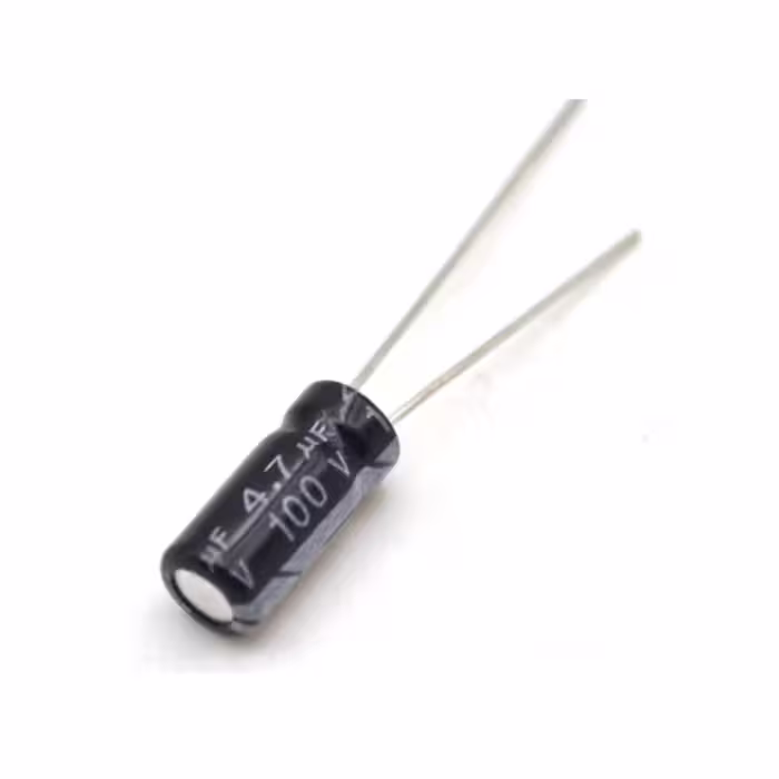 خازن الکترولیت 4.7 میکروفاراد مدل 100V بسته 10 عددی