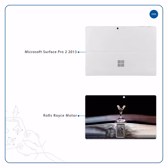 برچسب پوششی ماهوت مدل Rolls-Royce Motor مناسب برای تبلت مایکروسافت Surface Pro 2 2013