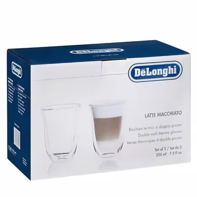 فنجان دلونگی مدل دوجداره  Latte Macchiato کد DLSC312 مجموعه 2 عددی
