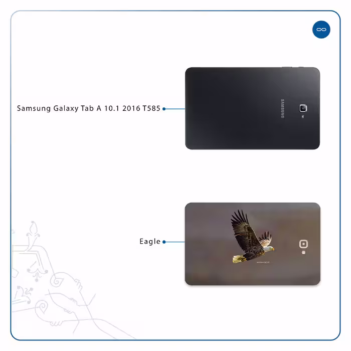برچسب پوششی ماهوت مدل Eagle مناسب برای تبلت سامسونگ Galaxy Tab A 10.1 2016 T585