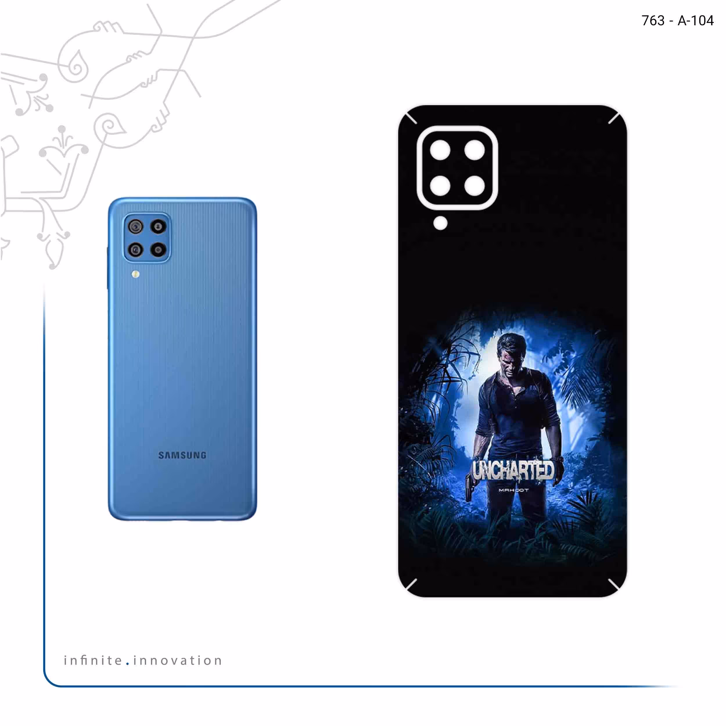 برچسب پوششی ماهوت مدل Uncharted Game Series مناسب برای گوشی موبایل سامسونگ Galaxy F22