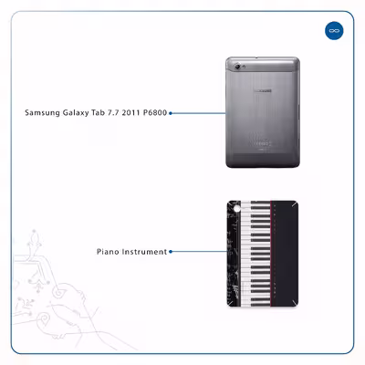 برچسب پوششی ماهوت مدل Piano-Instrument مناسب برای تبلت سامسونگ Galaxy Tab 7.7 2011 P6800