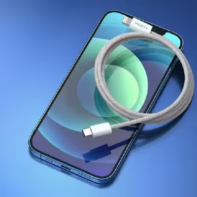 کابل تبدیل USB-C به لایتنینگ راک مدل rcb0817 طول 1 متر
