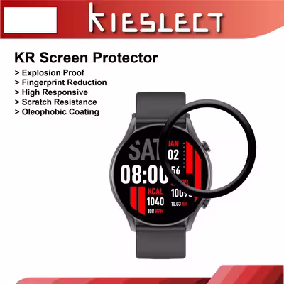 	 محافظ صفحه نمایش بادیگارد مدل PMMA مناسب برای ساعت هوشمند کیسلکت Calling Watch KR بسته 2 عددی
