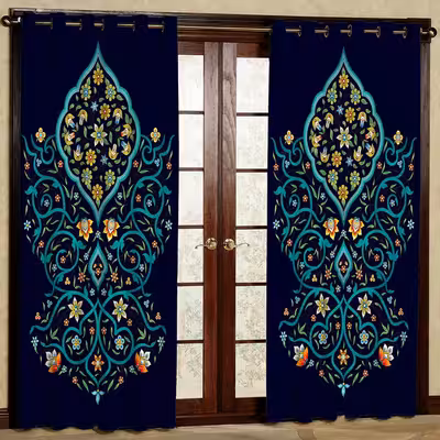 پرده مدل مخمل پانچی کد 761 سایز 280x140 سانتی متر