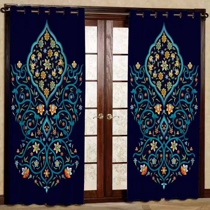 پرده مدل مخمل پانچی کد 761 سایز 280x140 سانتی متر