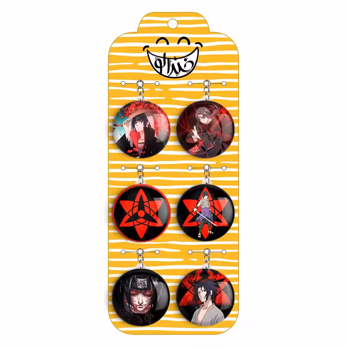 جاکلیدی خندالو مدل انیمه ناروتو شارینگان کد 382B مجموعه 6 عددی