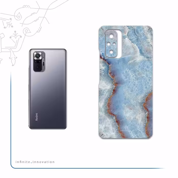 برچسب پوششی ماهوت مدل Blue-Ocean-Marble مناسب برای گوشی موبایل شیائومی Redmi Note 10 Pro Max