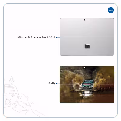 برچسب پوششی ماهوت مدل Rally مناسب برای تبلت مایکروسافت Surface Pro 4 2015