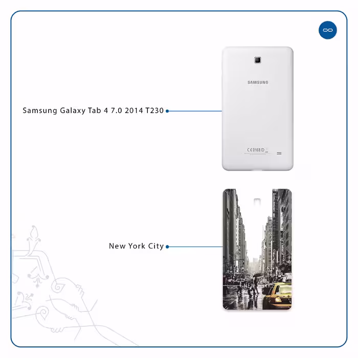 برچسب پوششی ماهوت مدل New York City مناسب برای تبلت سامسونگ Galaxy Tab 4 7.0 2014 T230